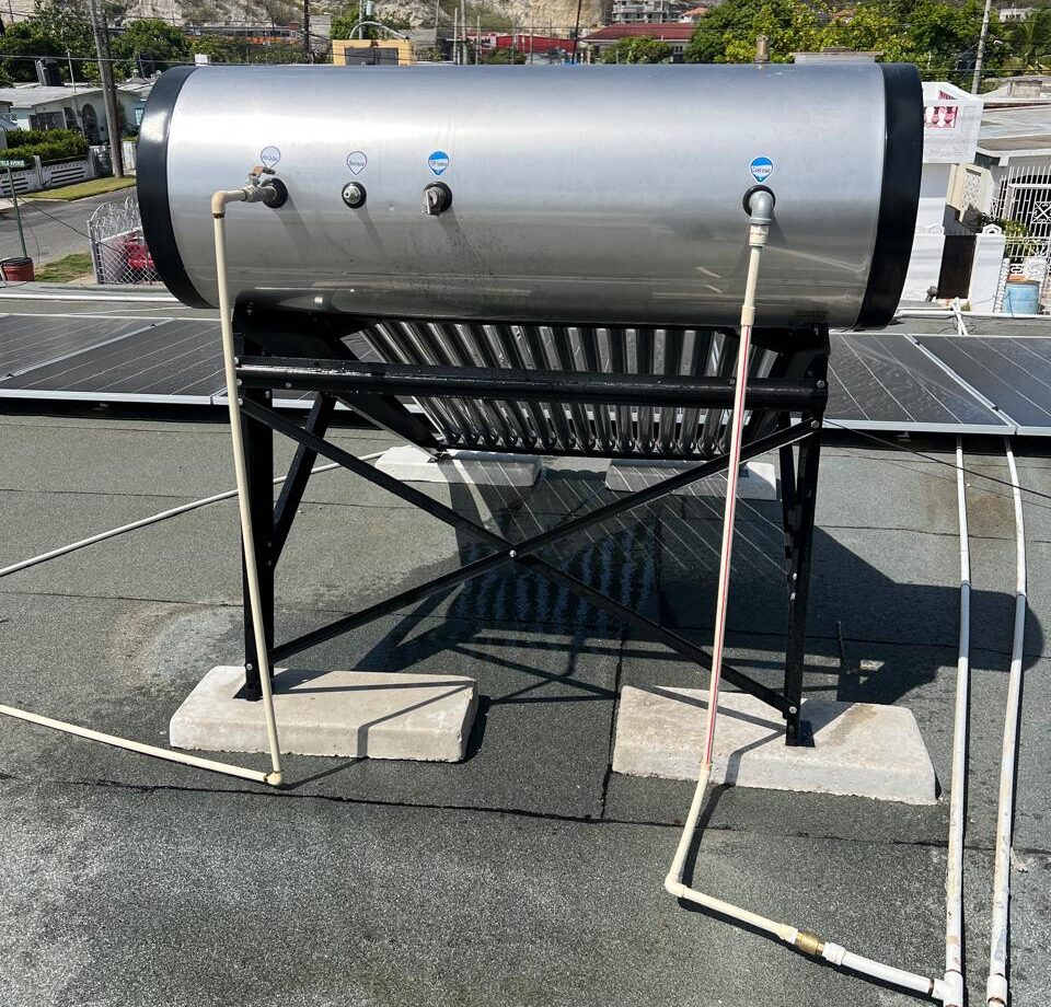 Solar water heater 40Gallom installed in Portmore
